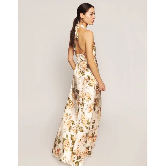 Reformation 2 Veria Silk Maxi Dress Halter Neck Bella - Picture 2 of 14